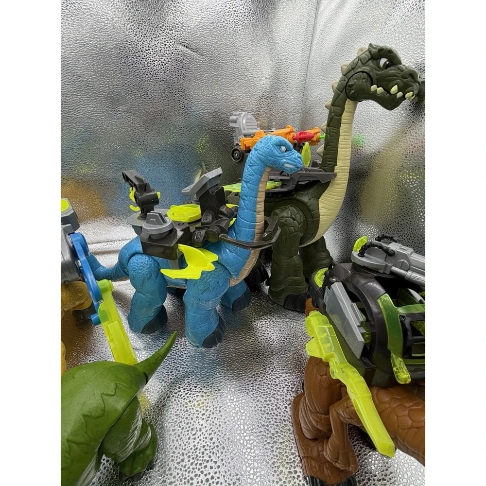 Huge Fisher Price Imaginext Jurassic World Dinosaur Lot T-Rex Tested And Works